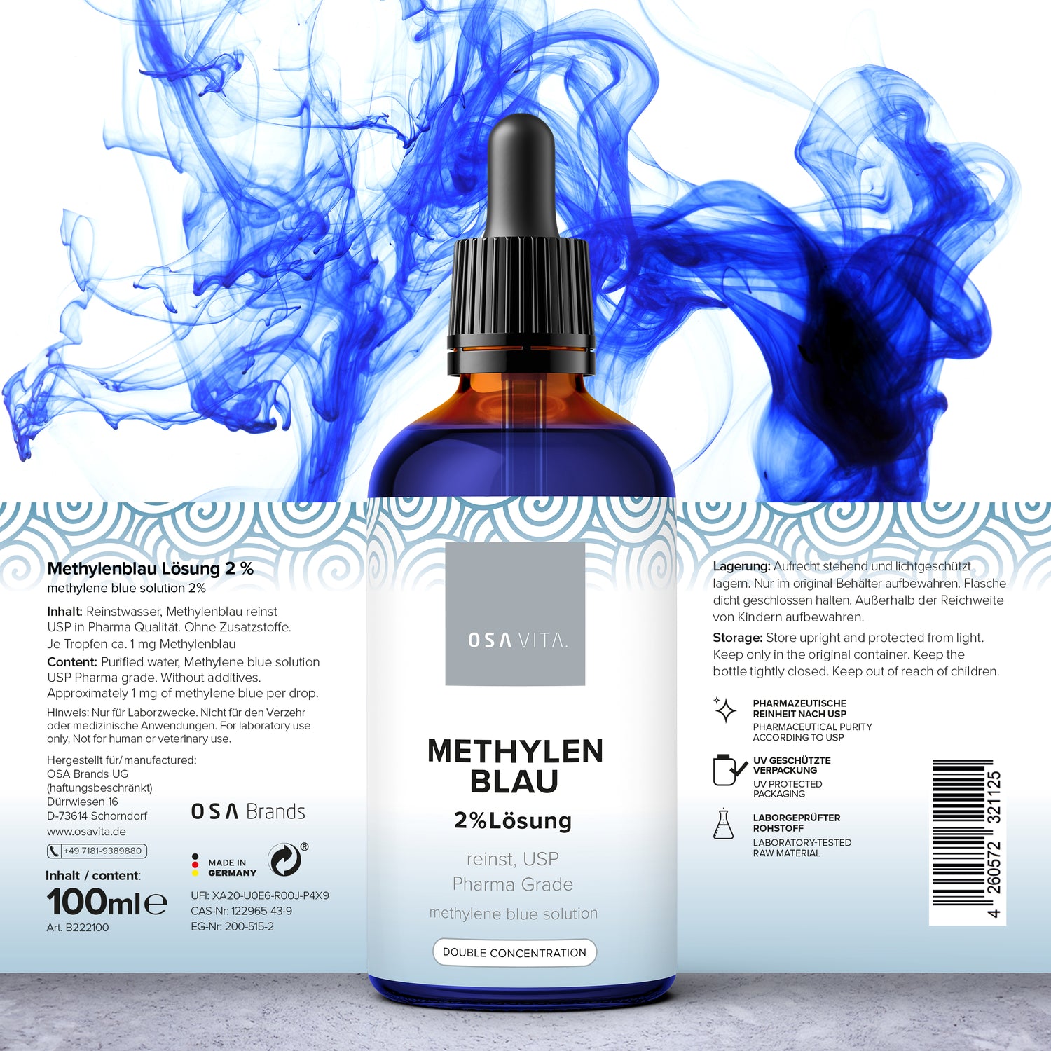 OSAVITA® Methylenblau Lösung 2% reinst USP (100 ml)