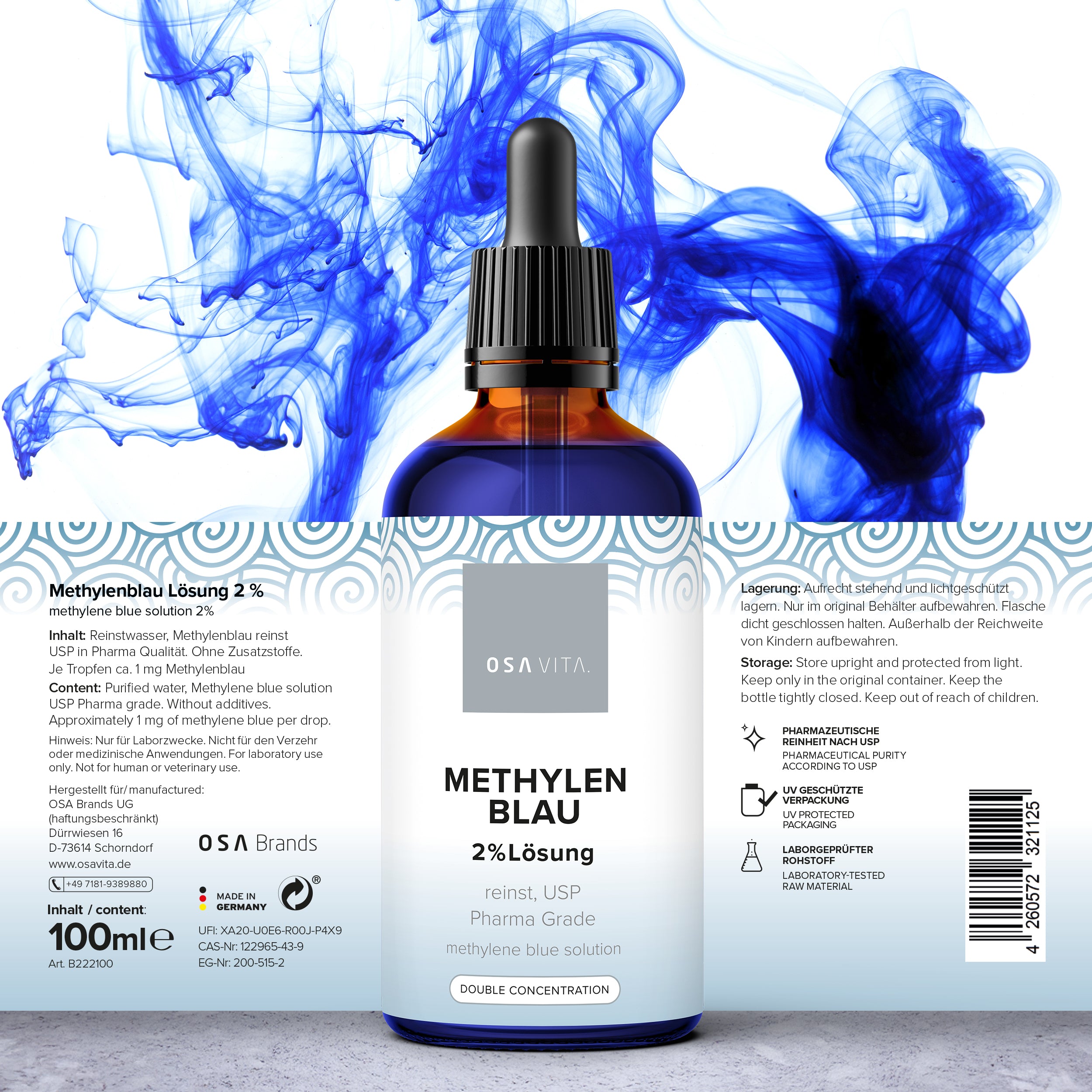 OSAVITA® Methylene Blue Solution 1% pure USP (100 ml)