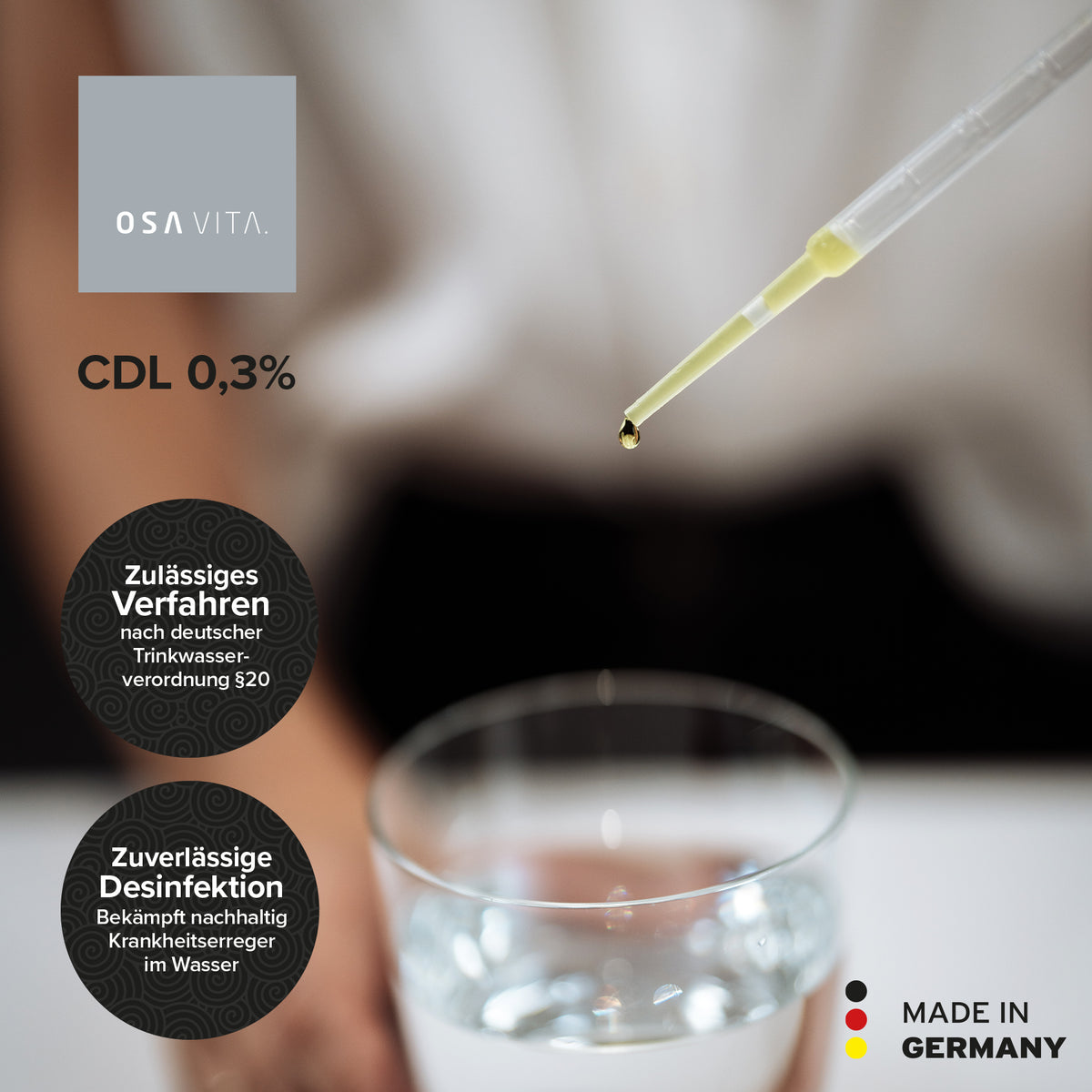 OSAVITA® CDL 0,3%, 2-Komponenten System zur Trinkwasserdesinfektion (100 ml)