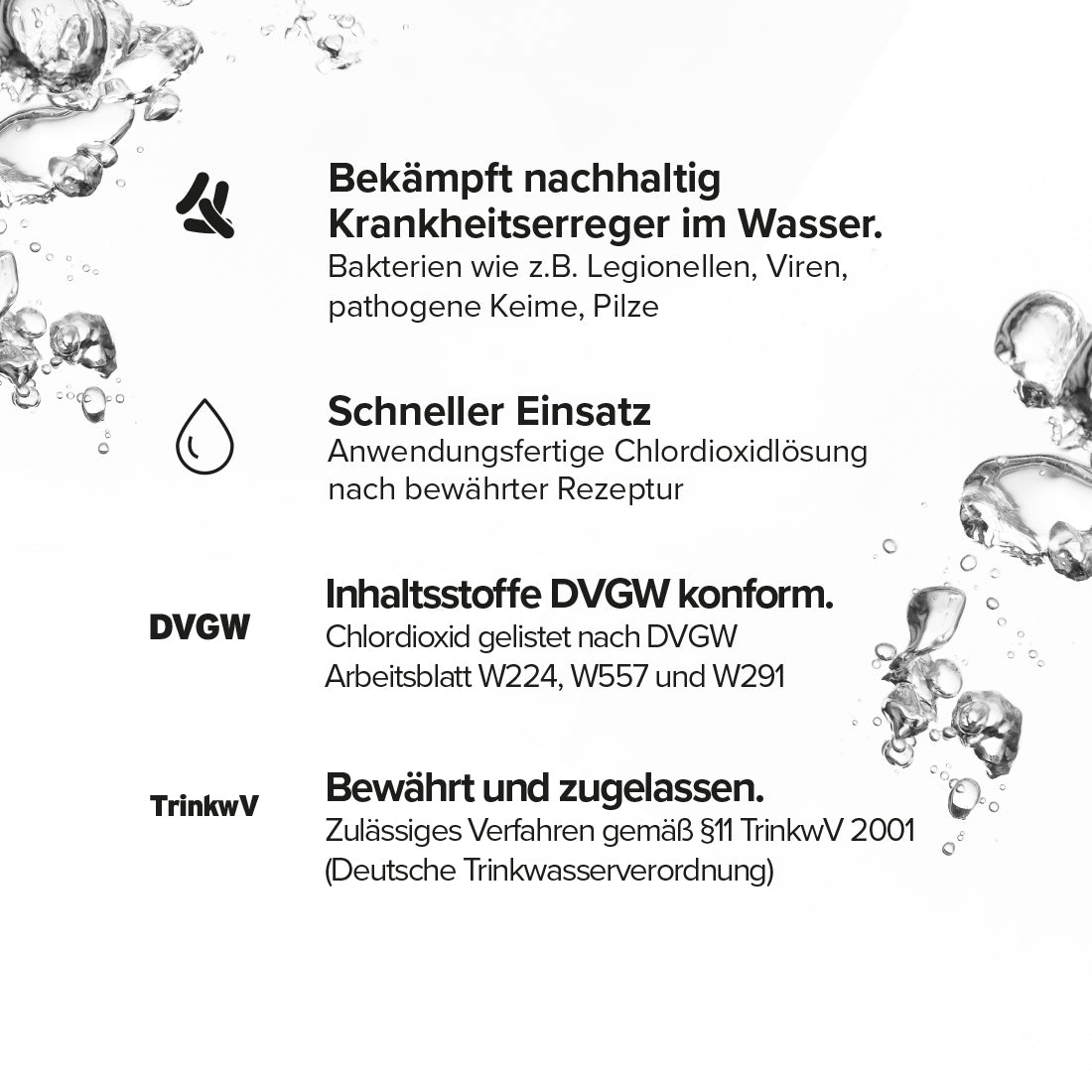 OSAVITA® CDL 0.3% chlorine dioxide solution for drinking water disinfection (250 ml)
