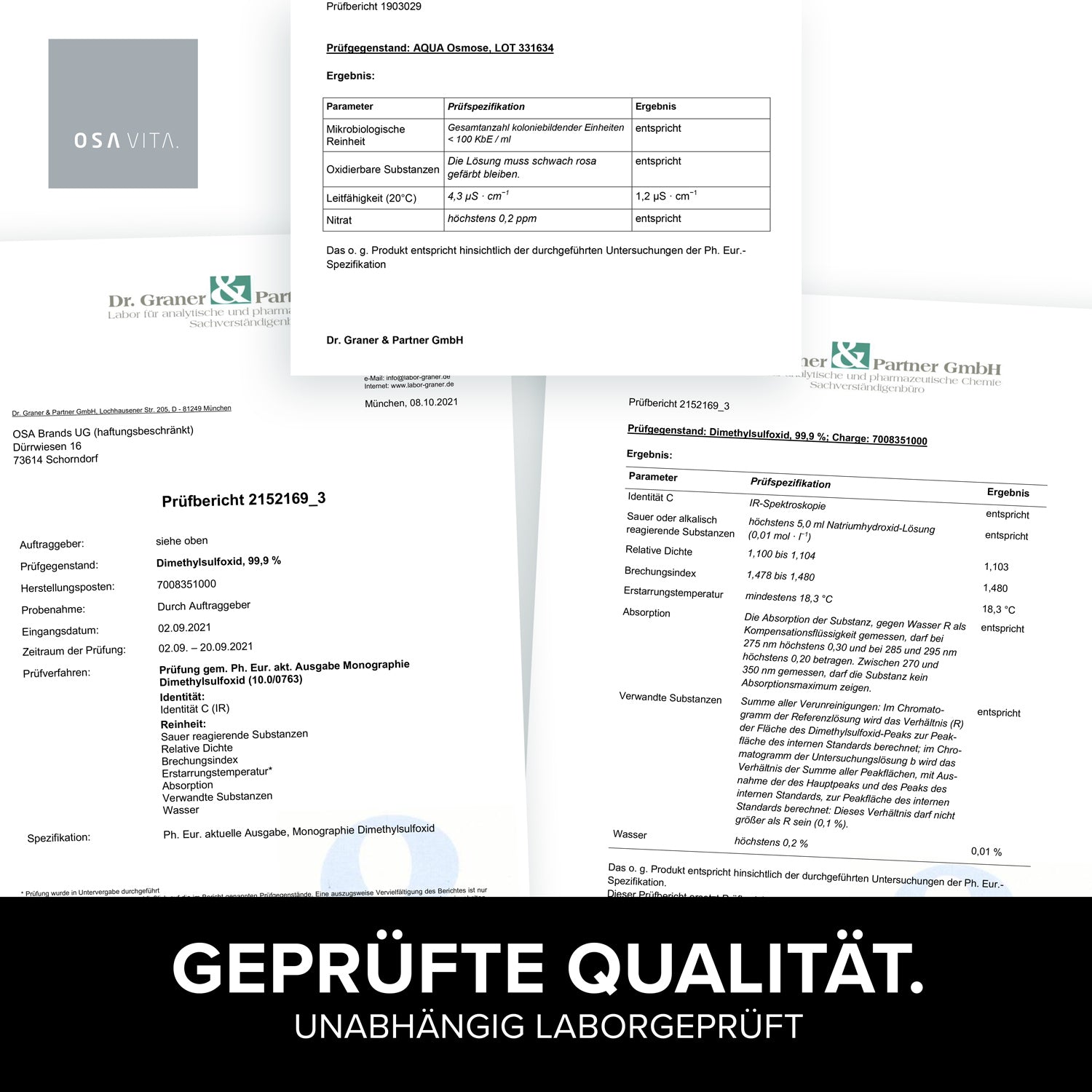 OSAVITA® DMSO 3+ Isotonische Lösung 3%, 99,9% Reinheit Ph. Eur. (100 ml)