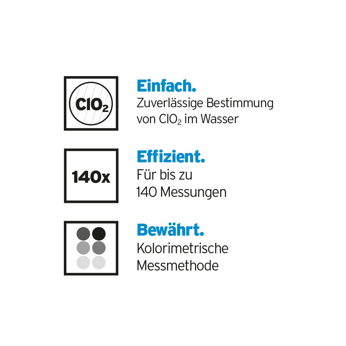 DILIXIN® Quickcheck rapid test for chlorine dioxide
