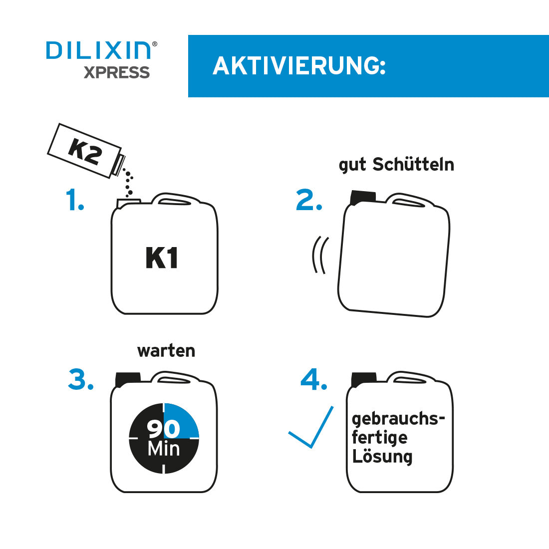 DILIXIN® XPRESS Chlordioxid 0,3%, CDL gegen Legionellen im Trinkwasser (5 Liter) - OSA Brands UG (haftungsbeschränkt)