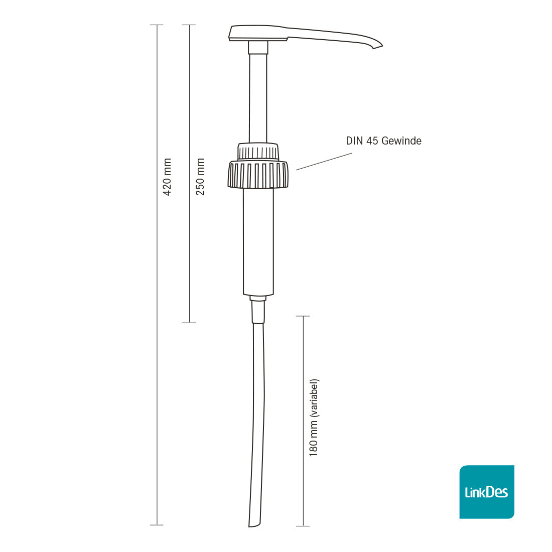 LinkDes® dosing pump for 5 and 10 liter canisters DIN 45