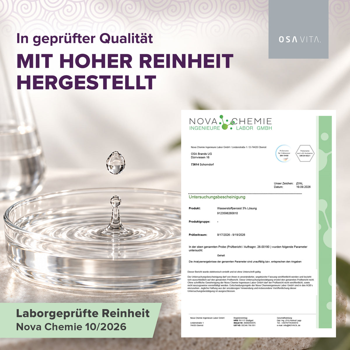 OSAVITA® Wasserstoffperoxid 3% Lösung (100 ml)