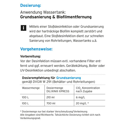 DILIXIN® XPRESS Chlordioxid 0,3%, CDL gegen Legionellen im Trinkwasser (5 Liter) - OSA Brands UG (haftungsbeschränkt)