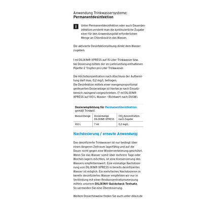 DILIXIN® XPRESS Chlordioxid 0,3%, CDL gegen Legionellen im Trinkwasser (5 Liter) - OSA Brands UG (haftungsbeschränkt)