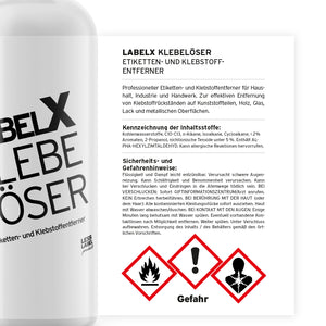 LabelX Klebelöser, Etiketten- und Klebstoffentferner (2x 500 ml)