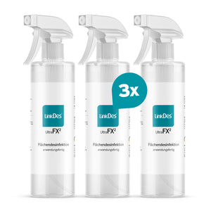 LinkDes® UltraFX2, Flächendesinfektion ohne Alkohol (3x 500 ml)