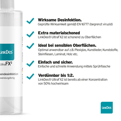 LinkDes® UltraFX2, surface disinfection without alcohol (5 liters) 