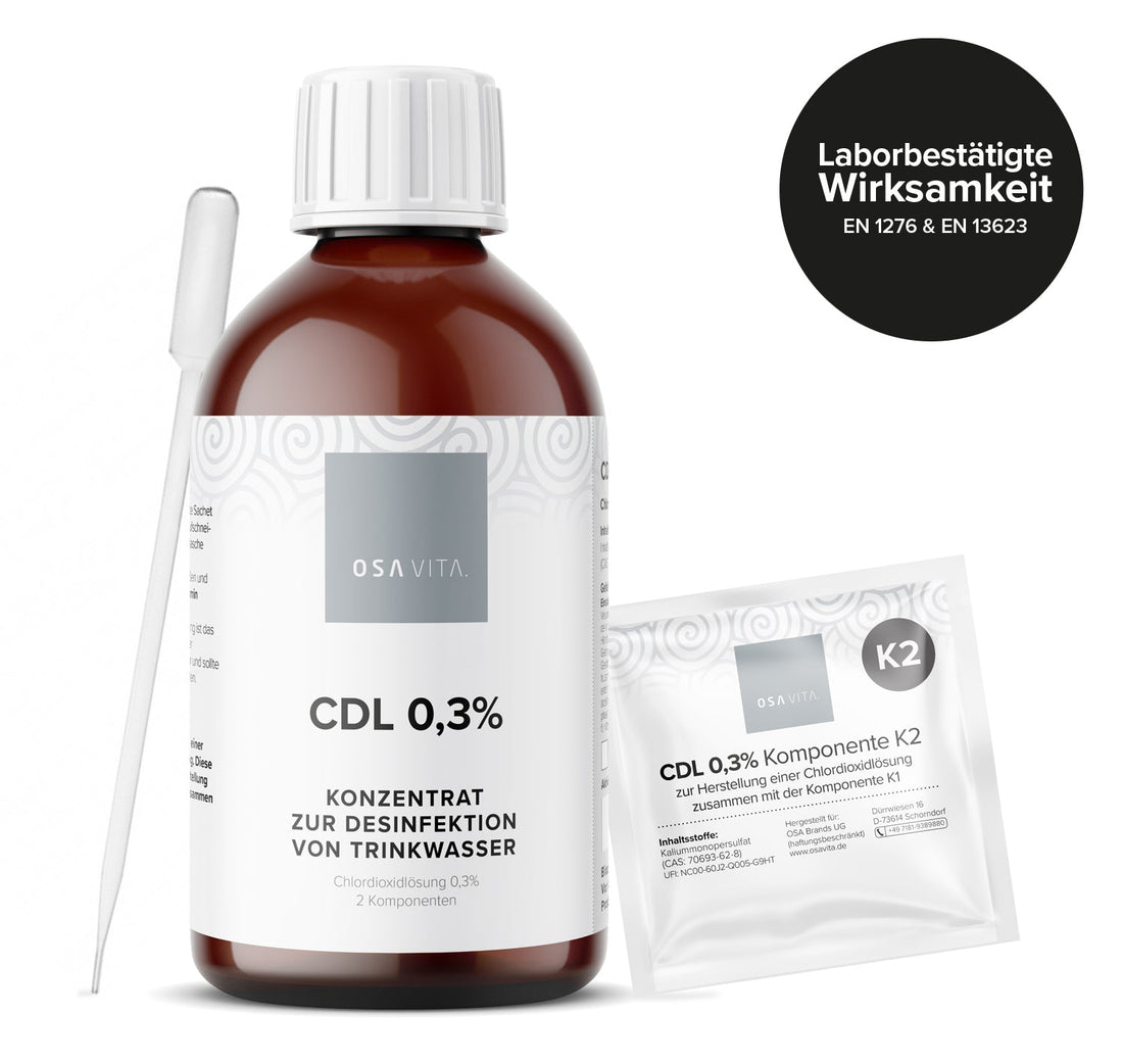 OSAVITA CDL Chlordioxid 0,3 Desinfektion von Trinkwasser, CDL Chlordioxid Konzentrat