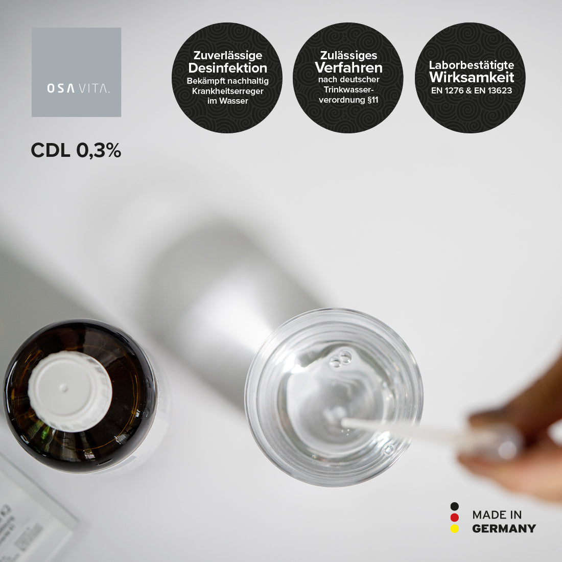 OSAVITA® CDL 0.3%, 2-component system for drinking water disinfection (250 ml) 