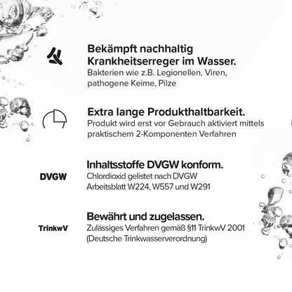 OSAVITA® CDL/CDS solution 0.3% with activator concentrate for drinking water disinfection, bulk pack 