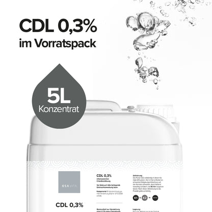 OSAVITA® CDL/CDS solution 0.3% with activator concentrate for drinking water disinfection, bulk pack 