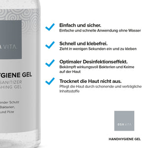 OSAVITA® Handhygiene Gel, Desinfektionsgel, Desinfektion für Hände (2x 500 ml) - OSA Brands UG (haftungsbeschränkt)